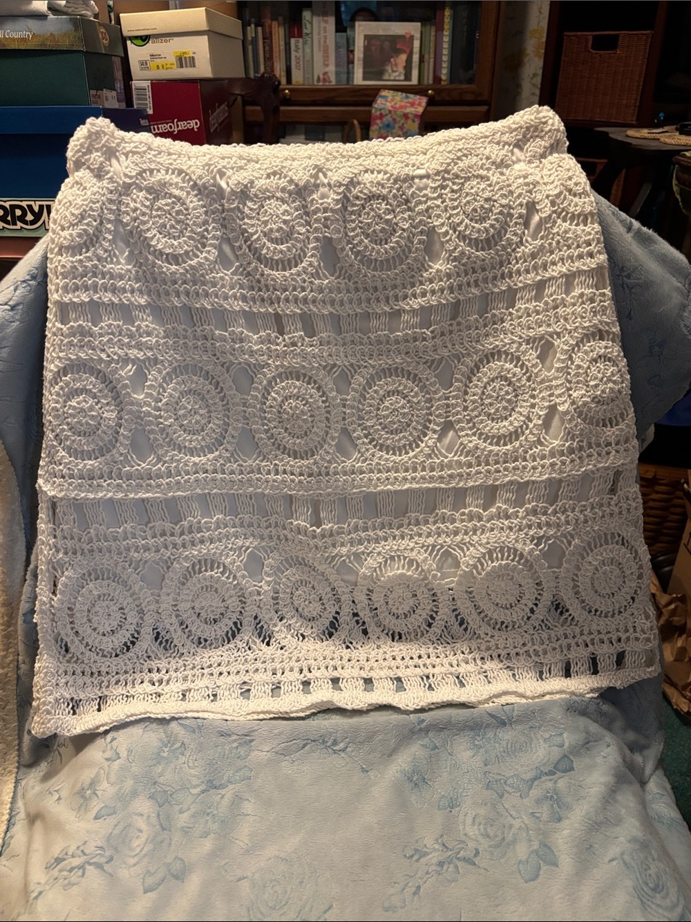 White Crochet Skirt